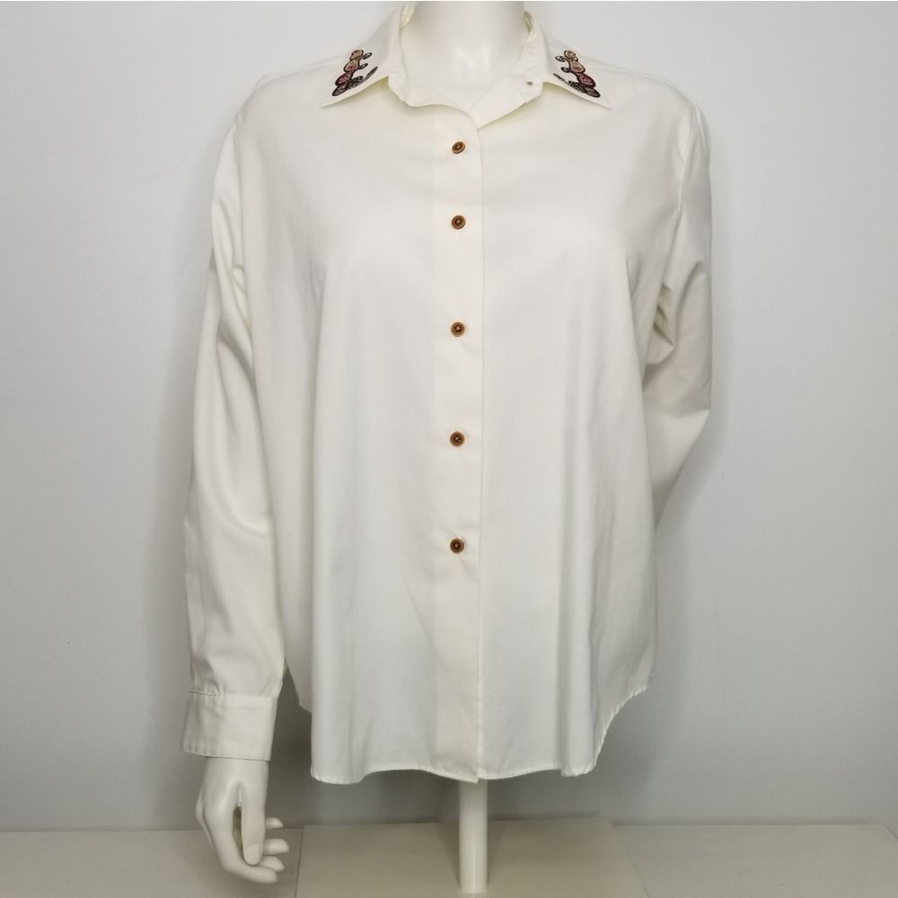 Pendleton Women's Button Up Embroidered Blouse - image 2